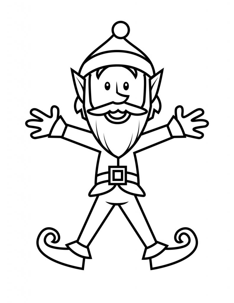 Free Printable Elf Coloring Pages For Kids