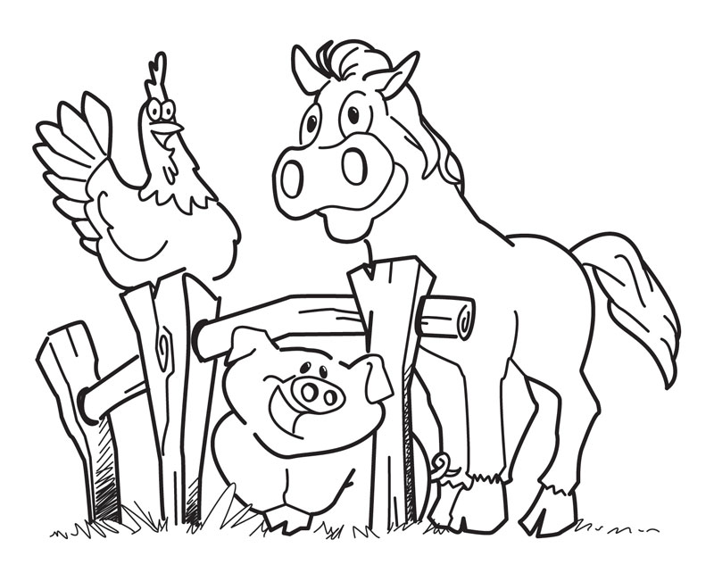 cute farm animals coloring pages