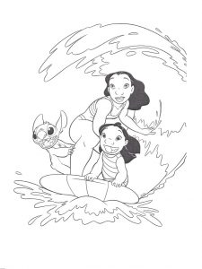 free printable lilo and stitch coloring pages for kids