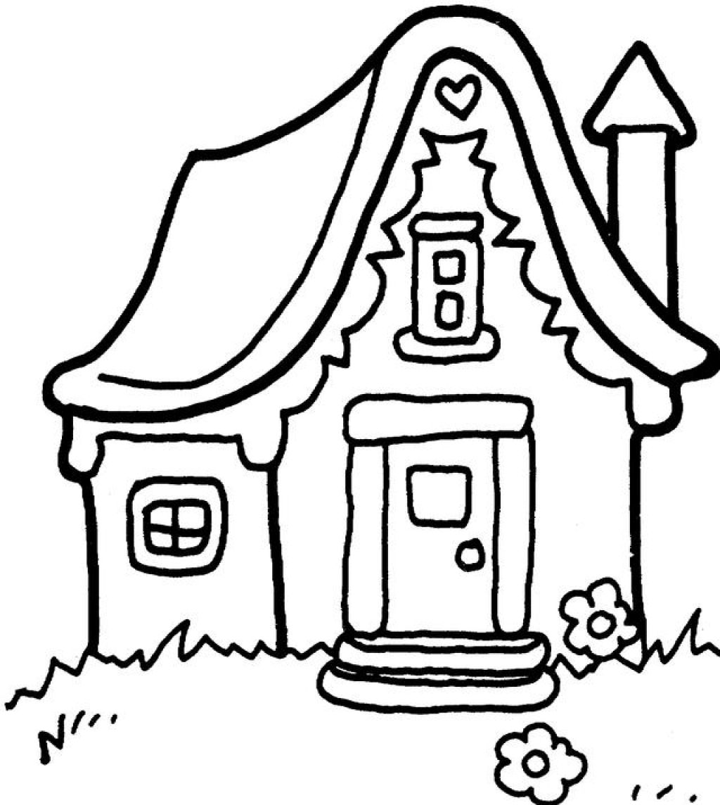 Download Free Printable Gingerbread House Coloring Pages for Kids