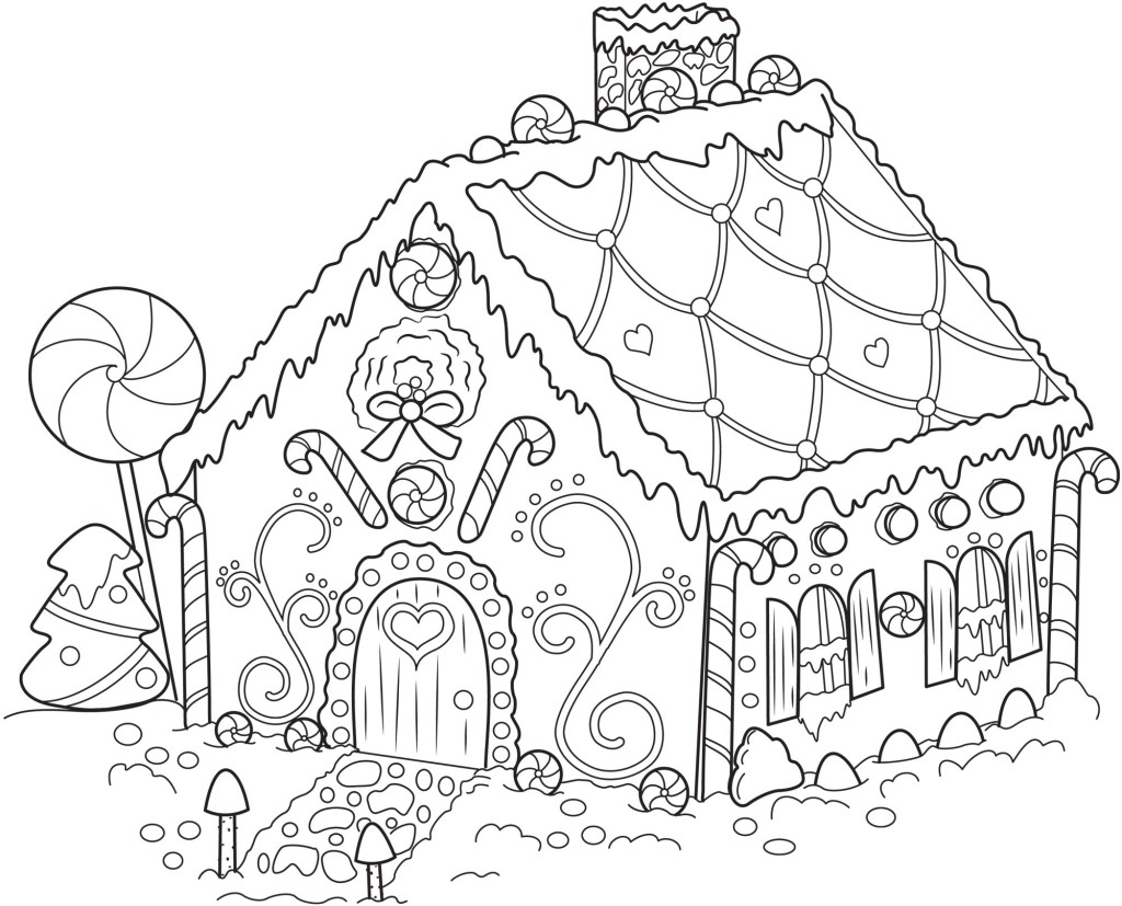 Download Free Printable Gingerbread House Coloring Pages For Kids