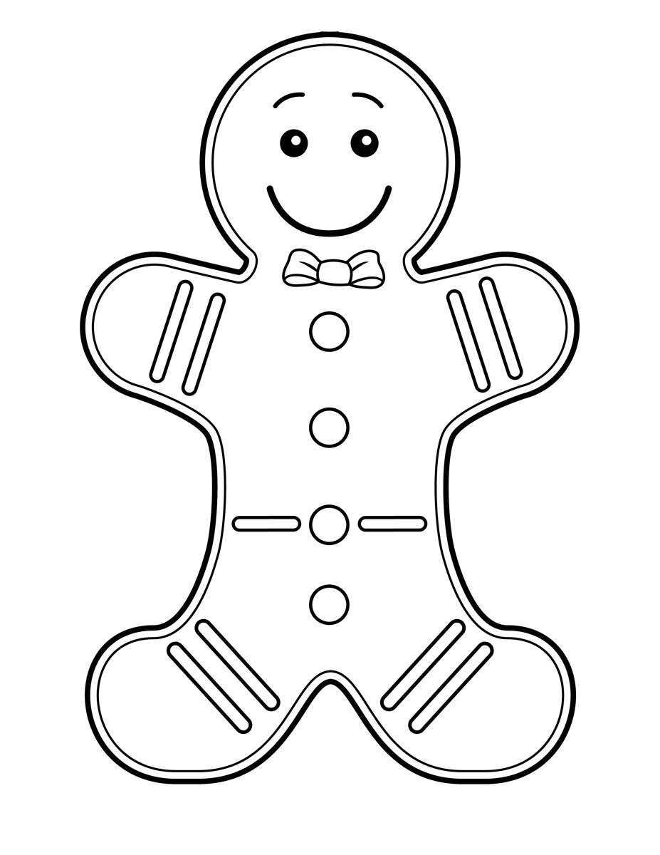 Gingerbread Man Template Printable Free