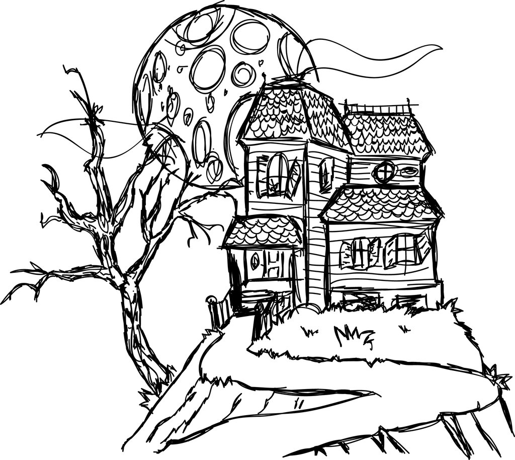 Haunted House Outline Vector Images (over 410)