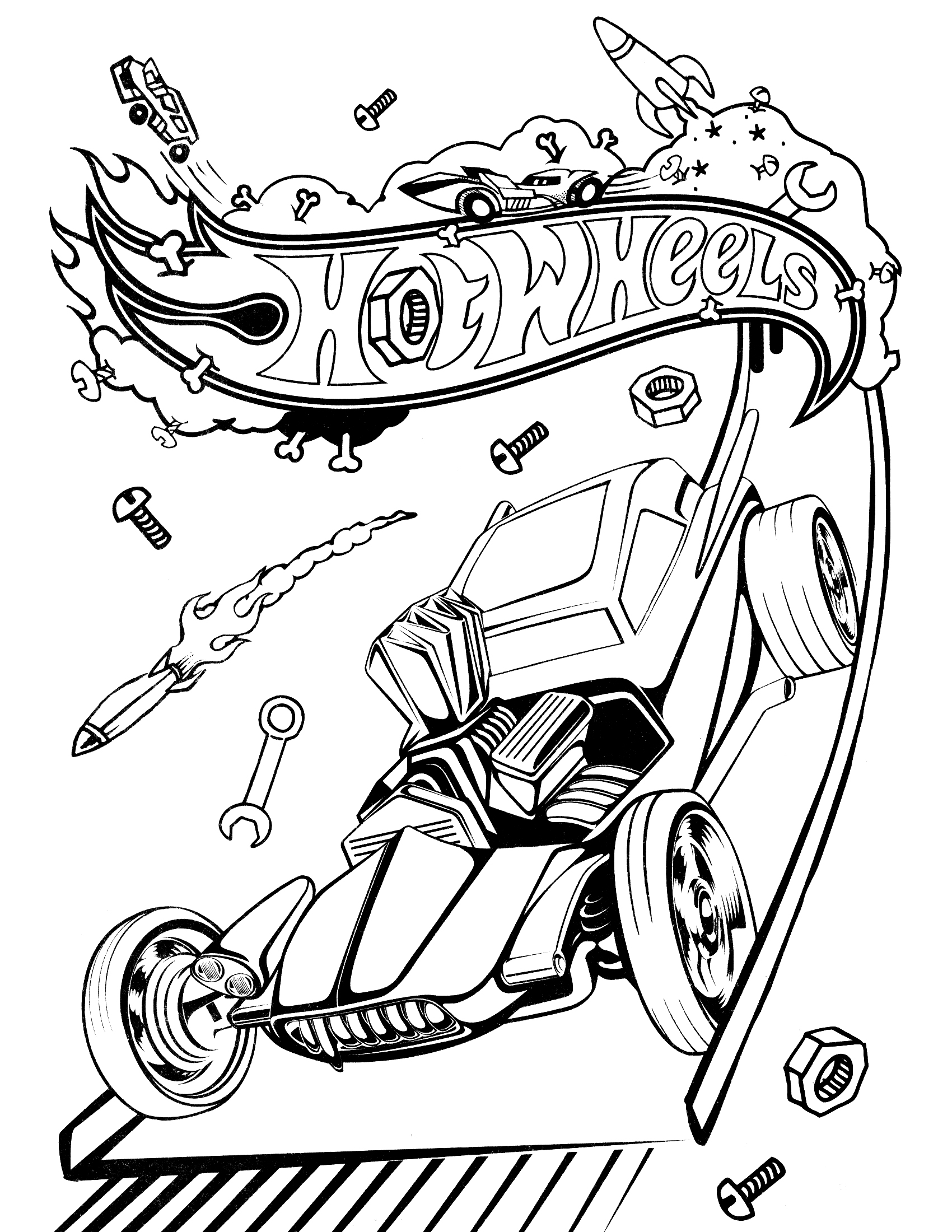 hot wheels cars coloring pages