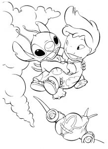 free printable lilo and stitch coloring pages for kids