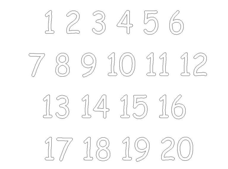 Free Printable Number Coloring Pages For Kids