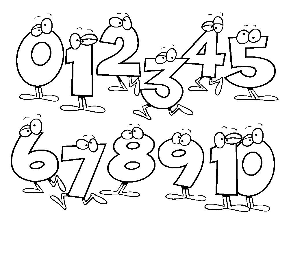 Kids Numbers Coloring Pages 1