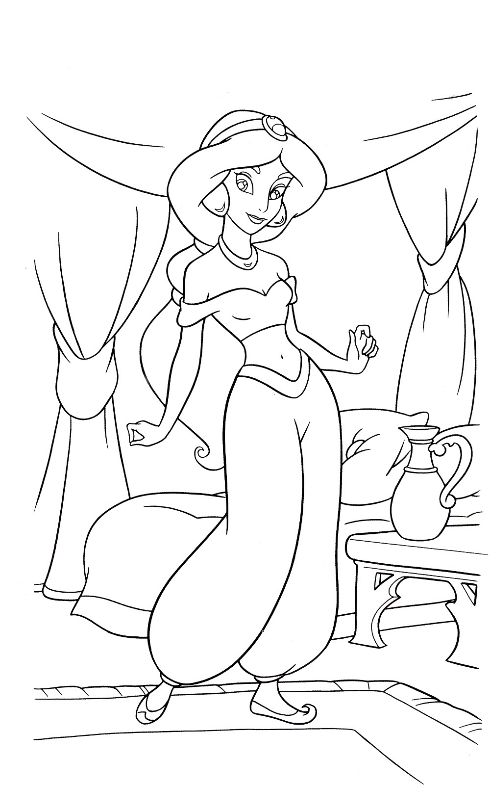 Free Free 161 Princess Jasmine Printable Coloring Pages SVG PNG EPS DXF File