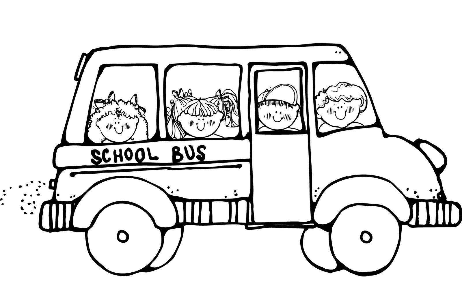school bus coloring page preschool