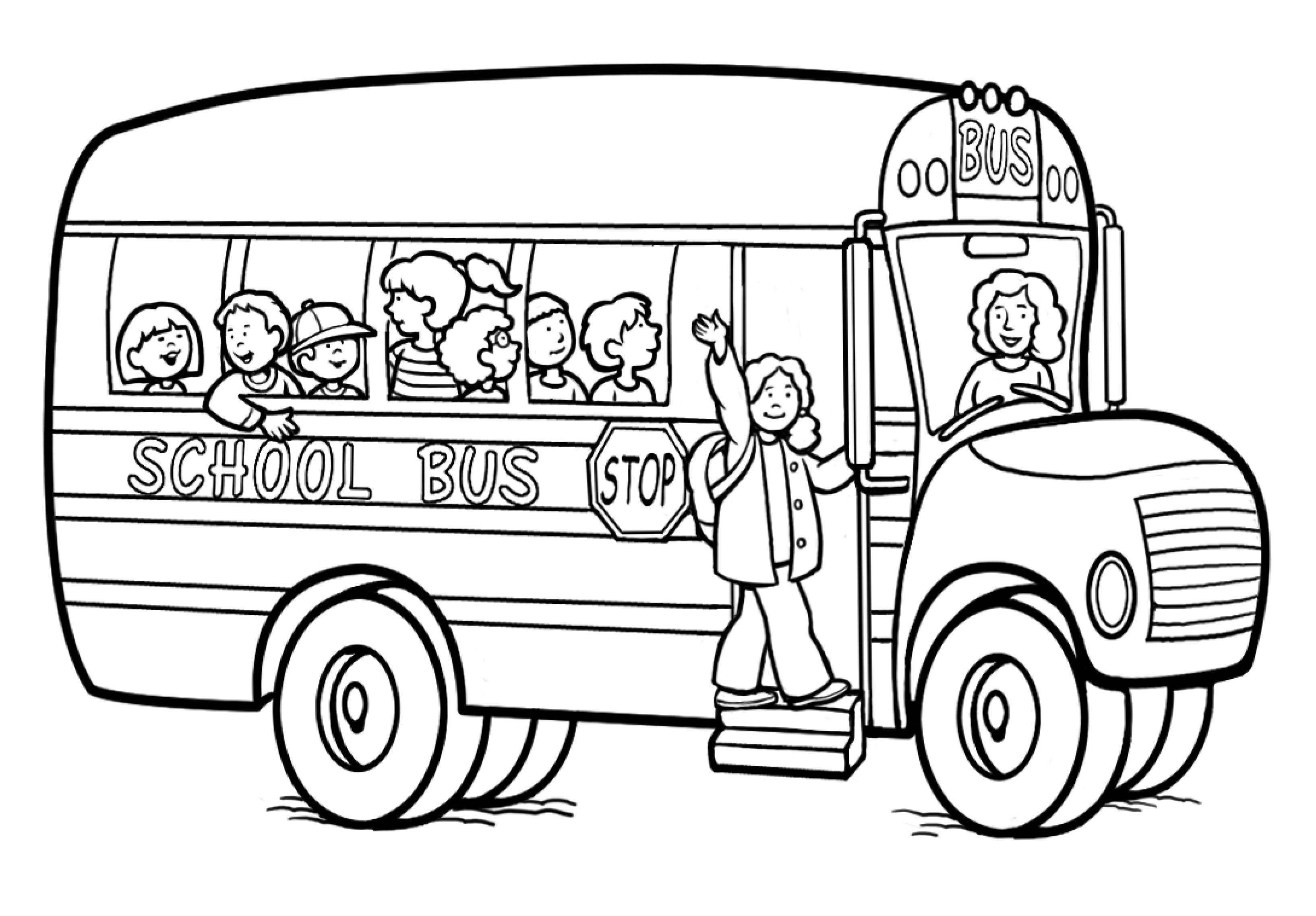 Free Printable School Bus Coloring Pages For Kids