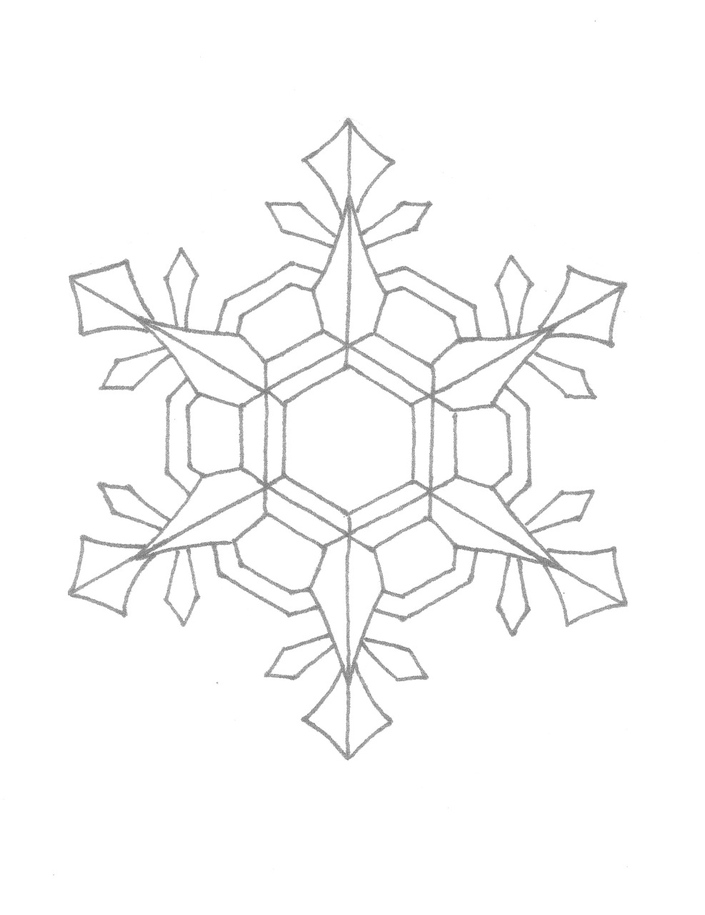 FREE! - Small Snowflake Colouring Page