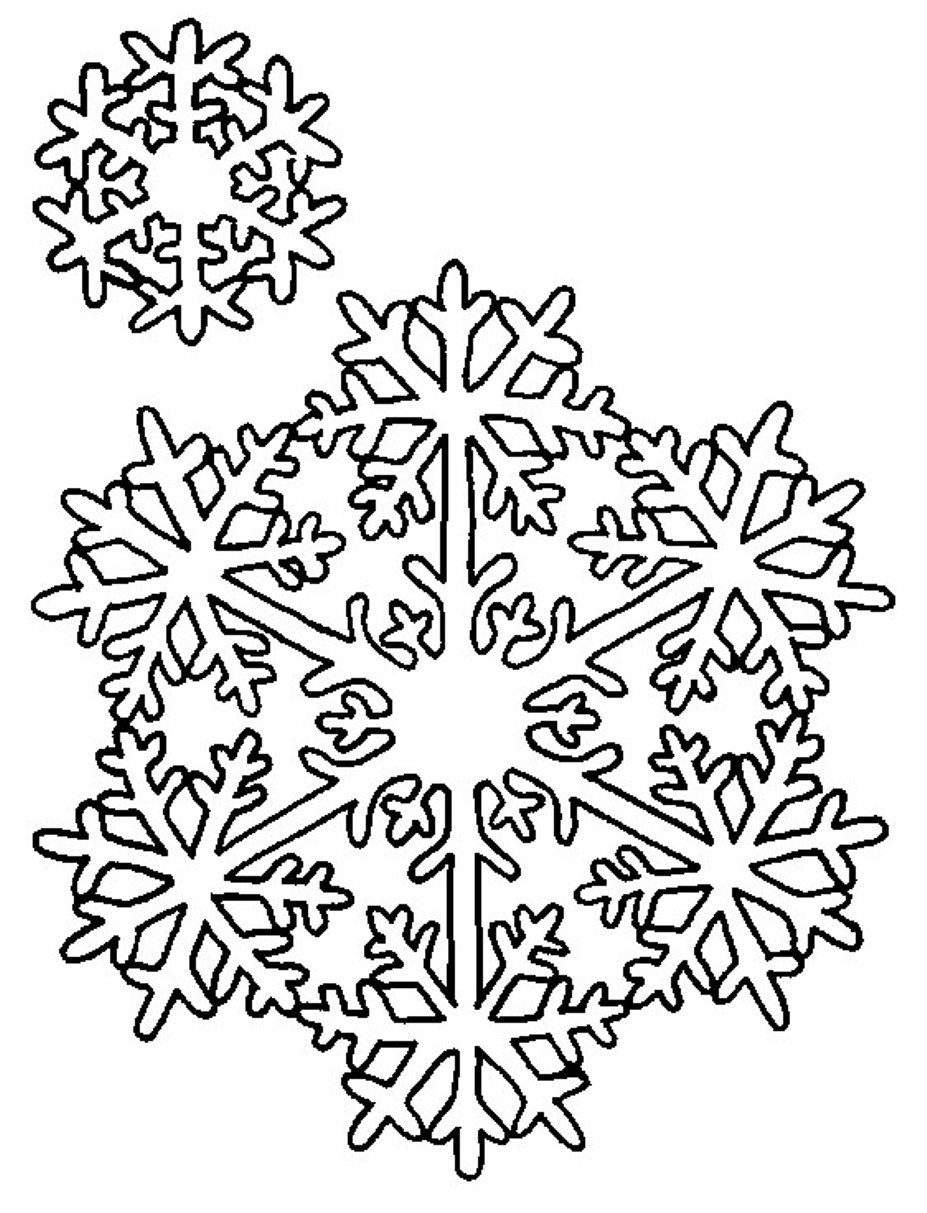 FREE! - Small Snowflake Colouring Page