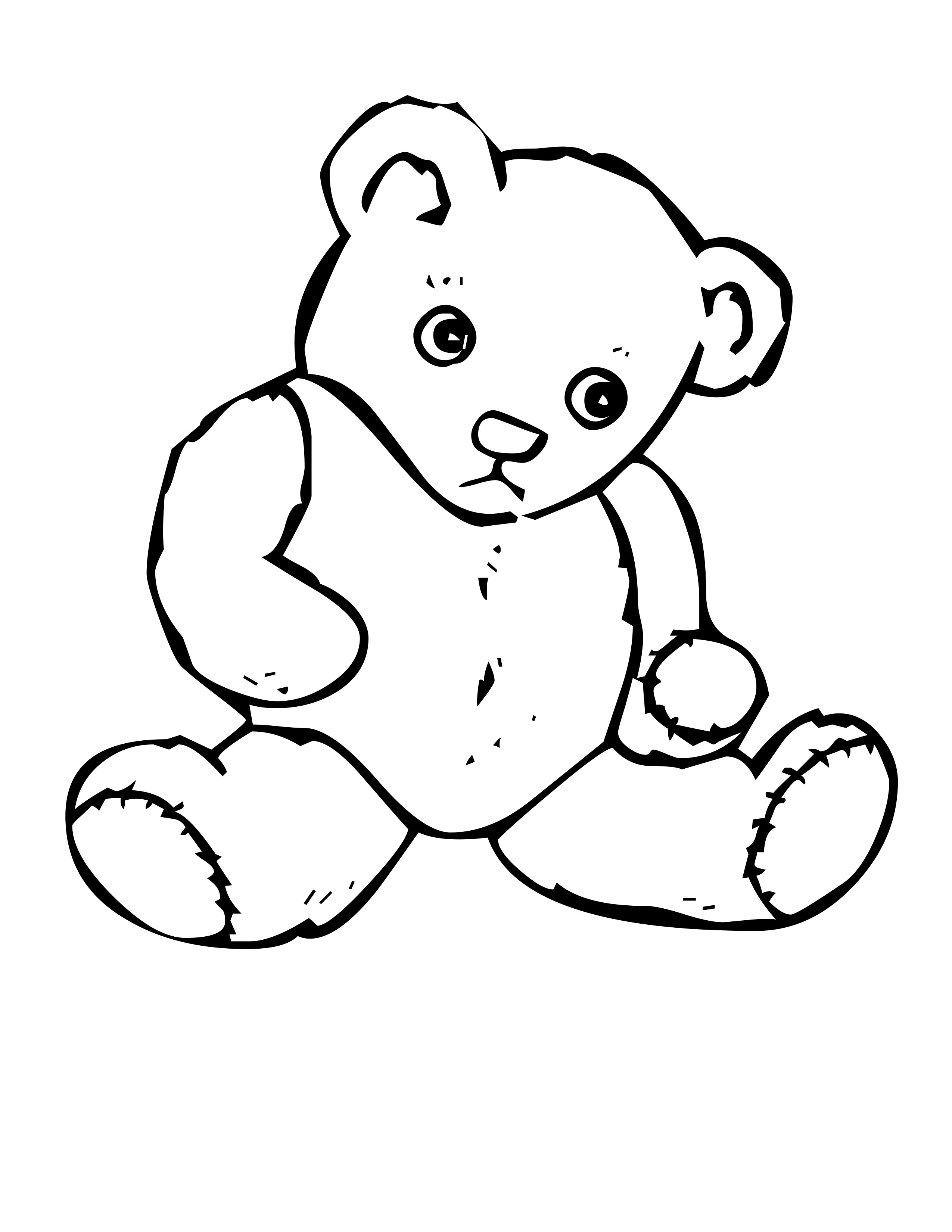 Printable Teddy Bear Coloring Pages - Printable Blank World