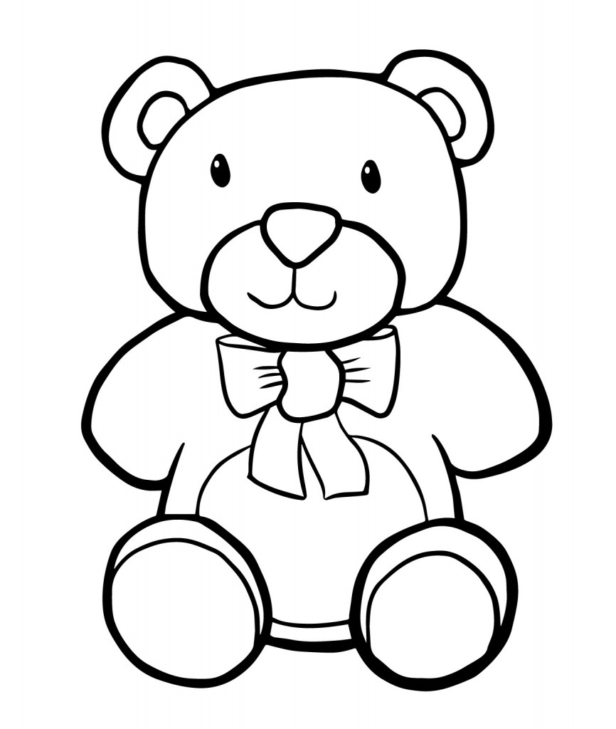 Teddy Bear Coloring Sheets 866x1024