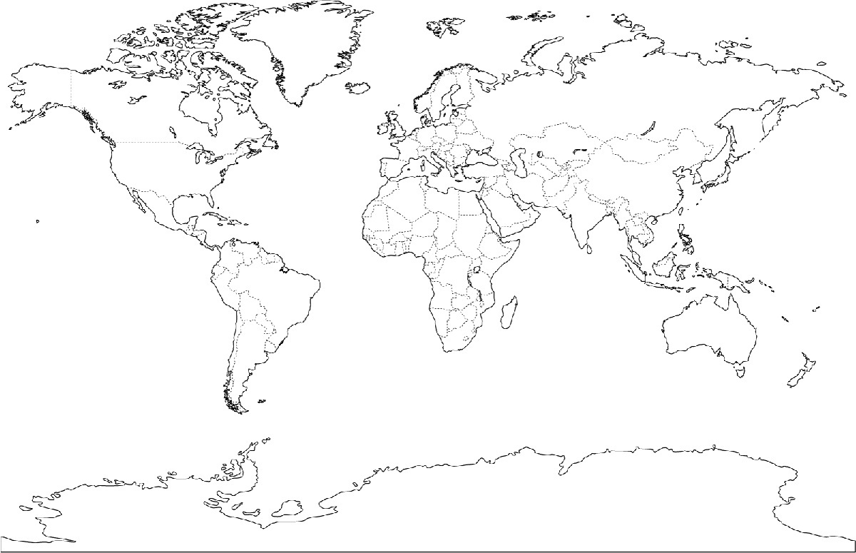Download Free Printable World Map Coloring Pages For Kids - Best ...