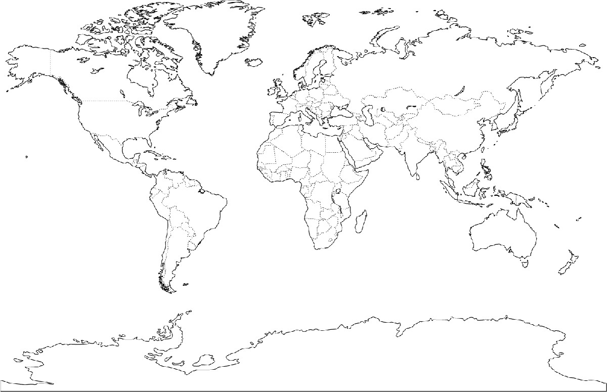 earth map coloring page