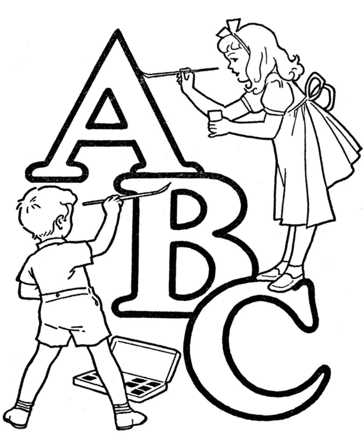 Alphabet Colouring Pages For Toddlers