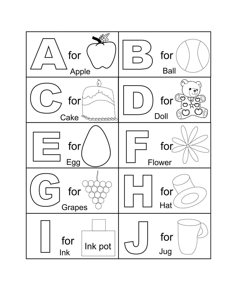 ABC Coloring Pages for Kids