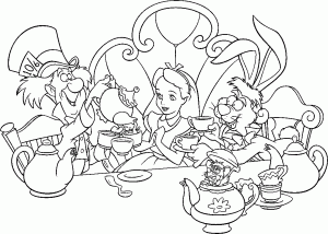 Free Printable Alice in Wonderland Coloring Pages For Kids