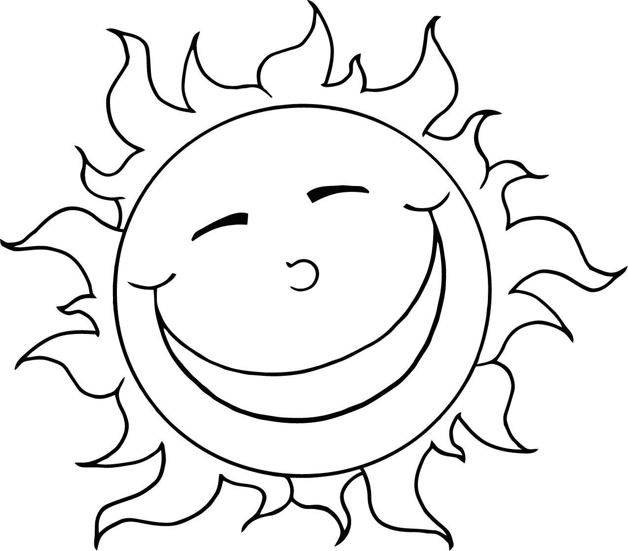 Coloring Page of the Sun