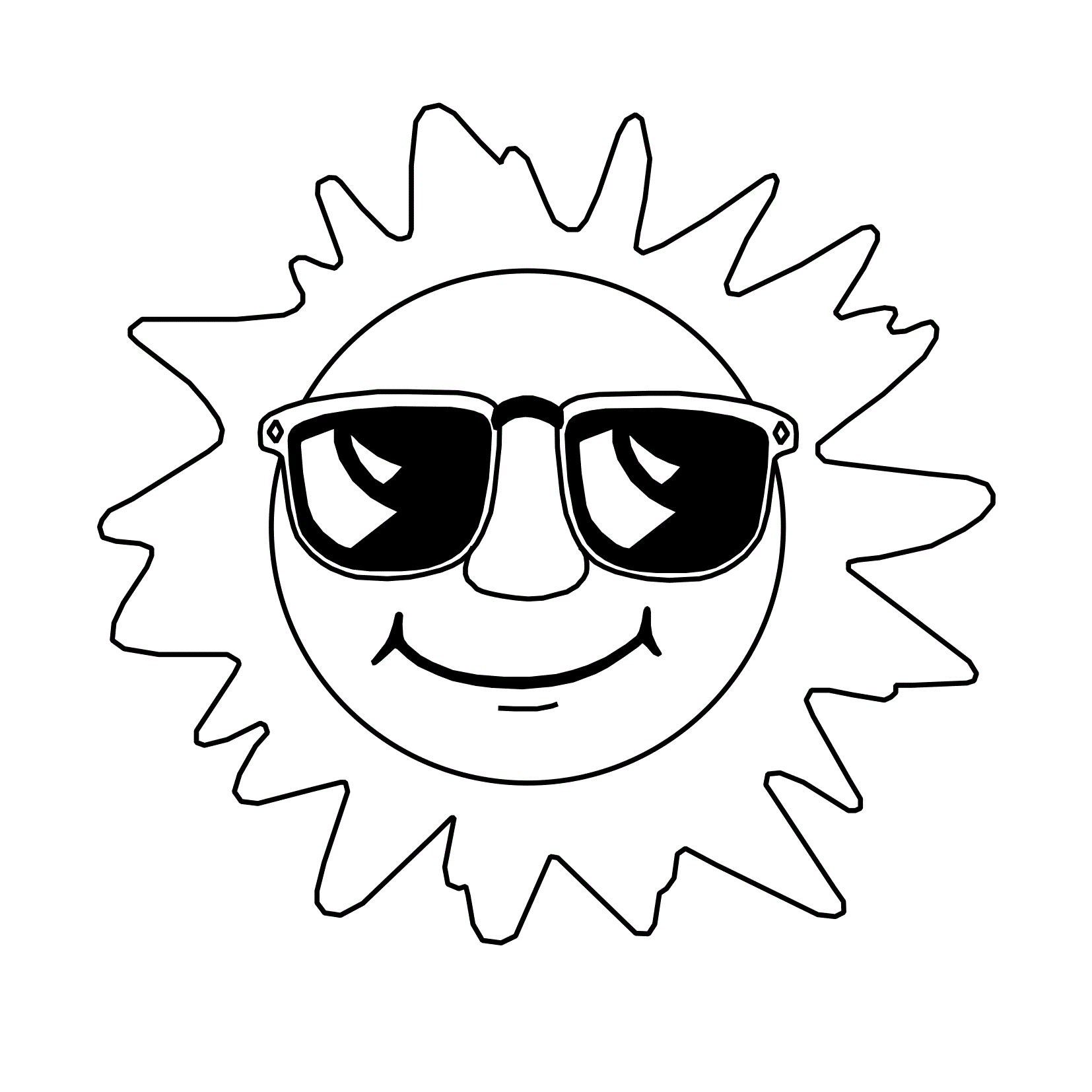 Coloring Pages Printable Sun 4