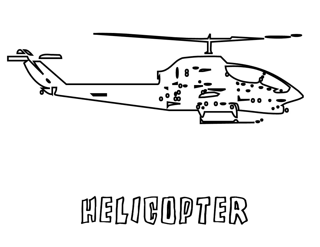 cute helicopter coloring pages