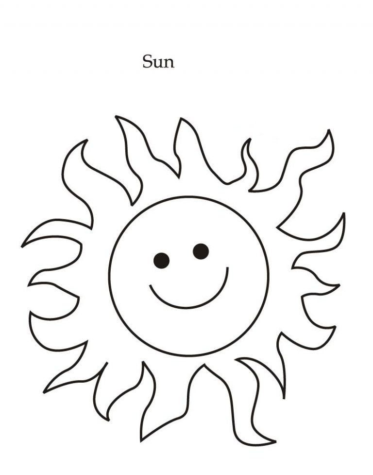 Free Printable Sun Coloring Pages for Kids