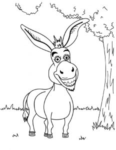 free printable donkey coloring pages for kids