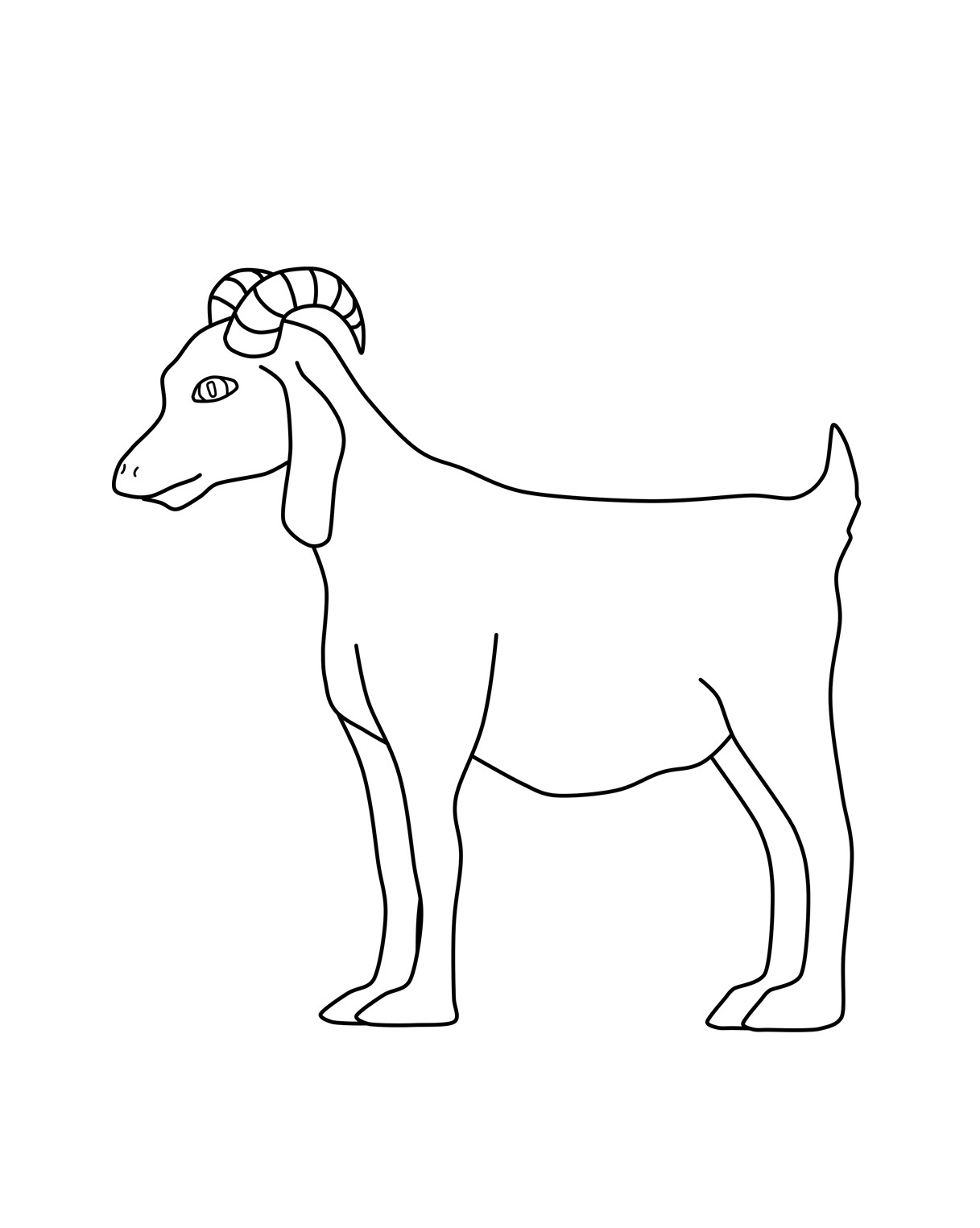 Free Printable Goat Coloring Pages For Kids