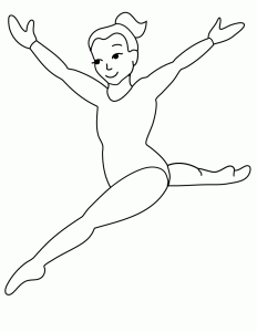 free printable gymnastics coloring pages for kids