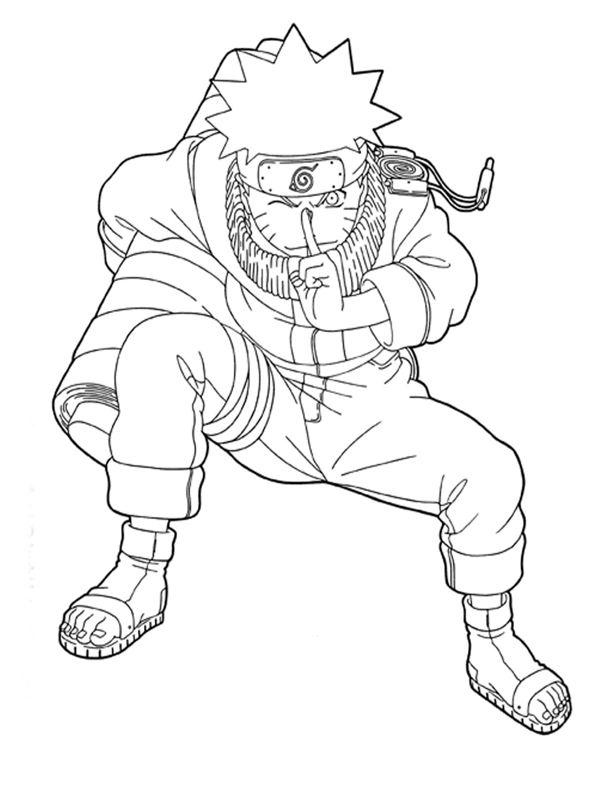 Anime Naruto and Sasuke coloring page - Mimi Panda