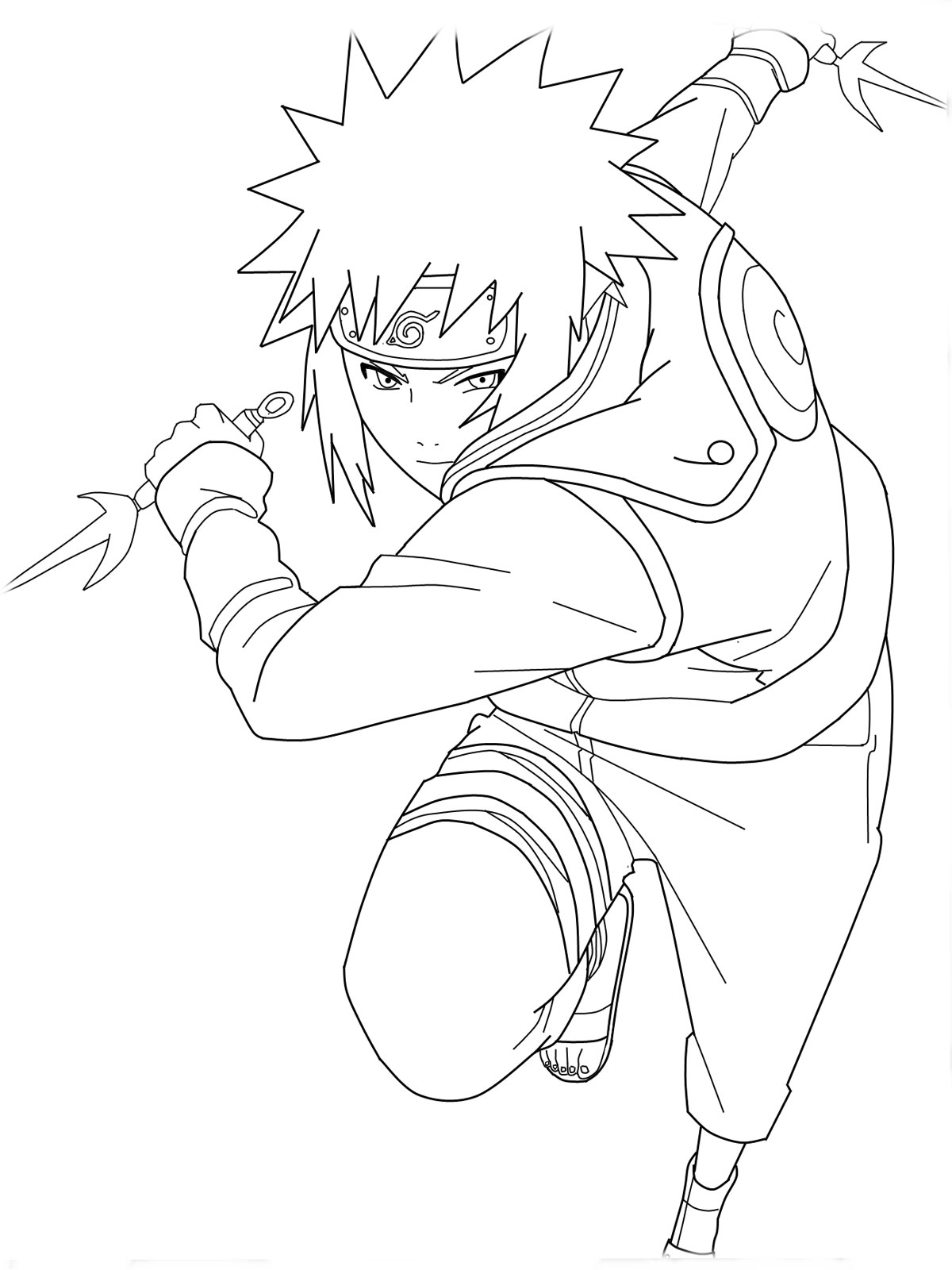 Namikaze Minato Anime Coloring Page - Free Printable Coloring Pages