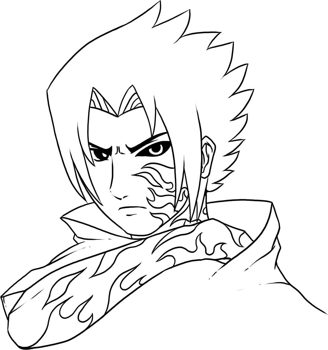 Sasuke Uchiha Naruto Coloring Page