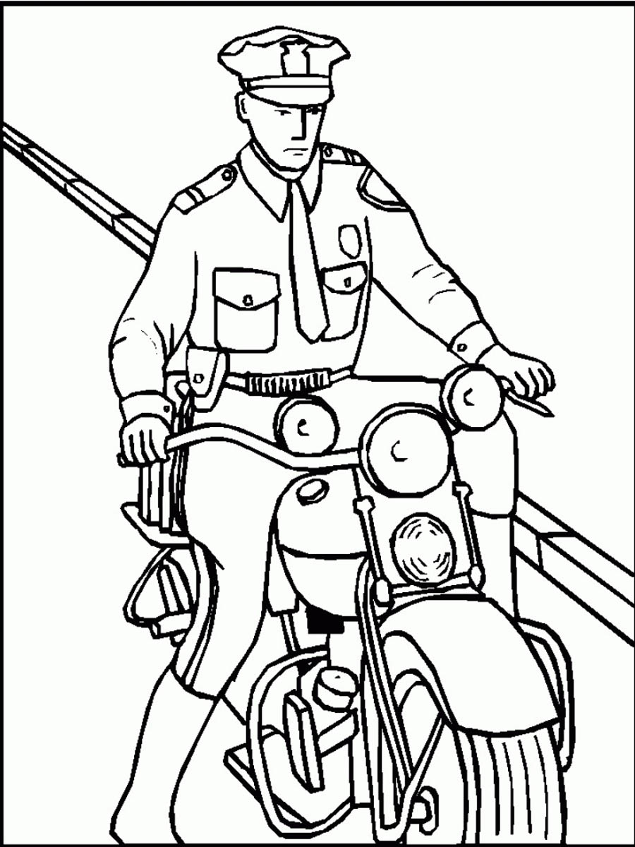 Policeman Coloring Sheety 8