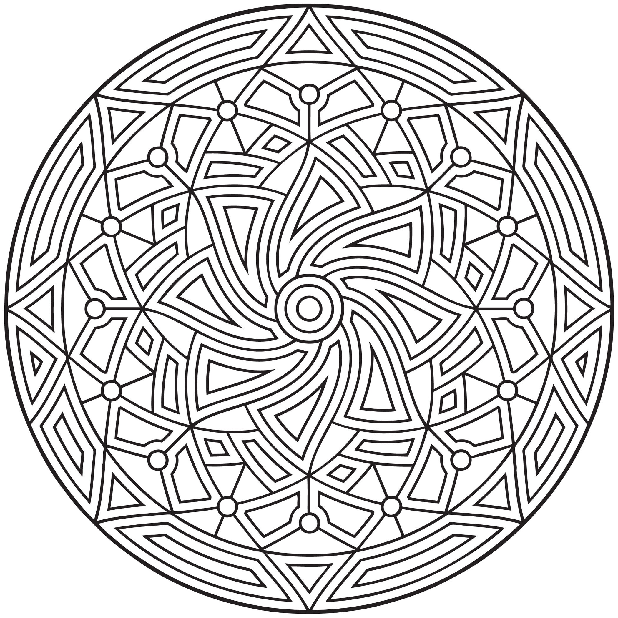 geometric patterns coloring pages for kids