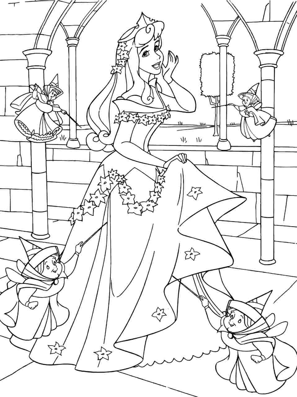 Free Printable Sleeping Beauty Coloring Pages For Kids