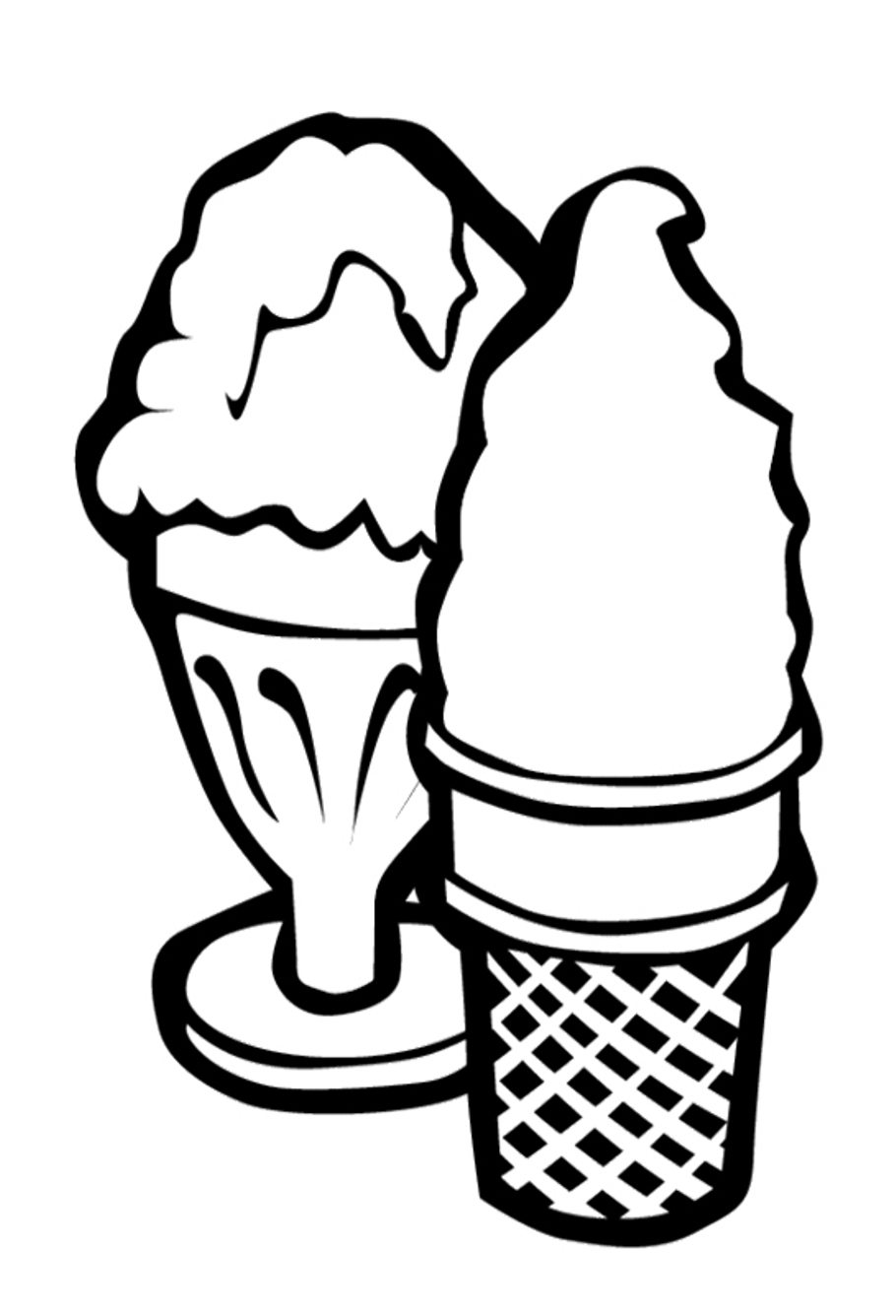 Education Game For Children Coloring Page Cartoon Food Ice Cream