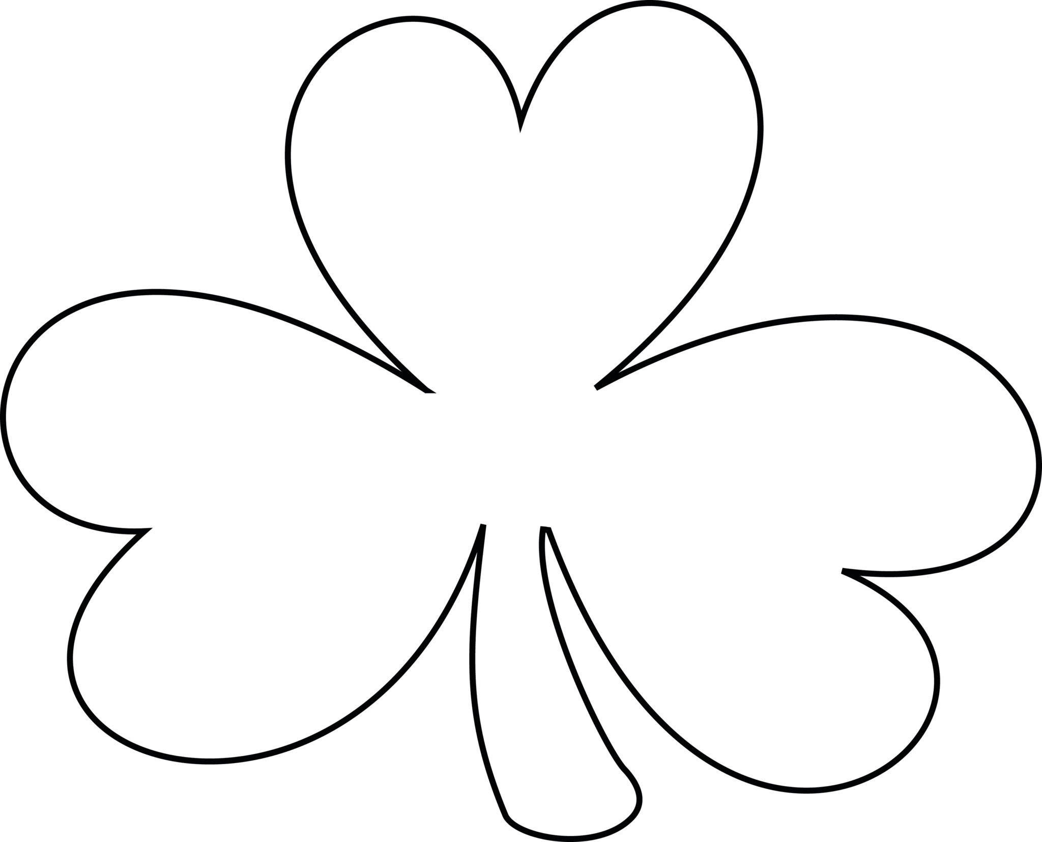 Free Printable Shamrock Coloring Pages For Kids