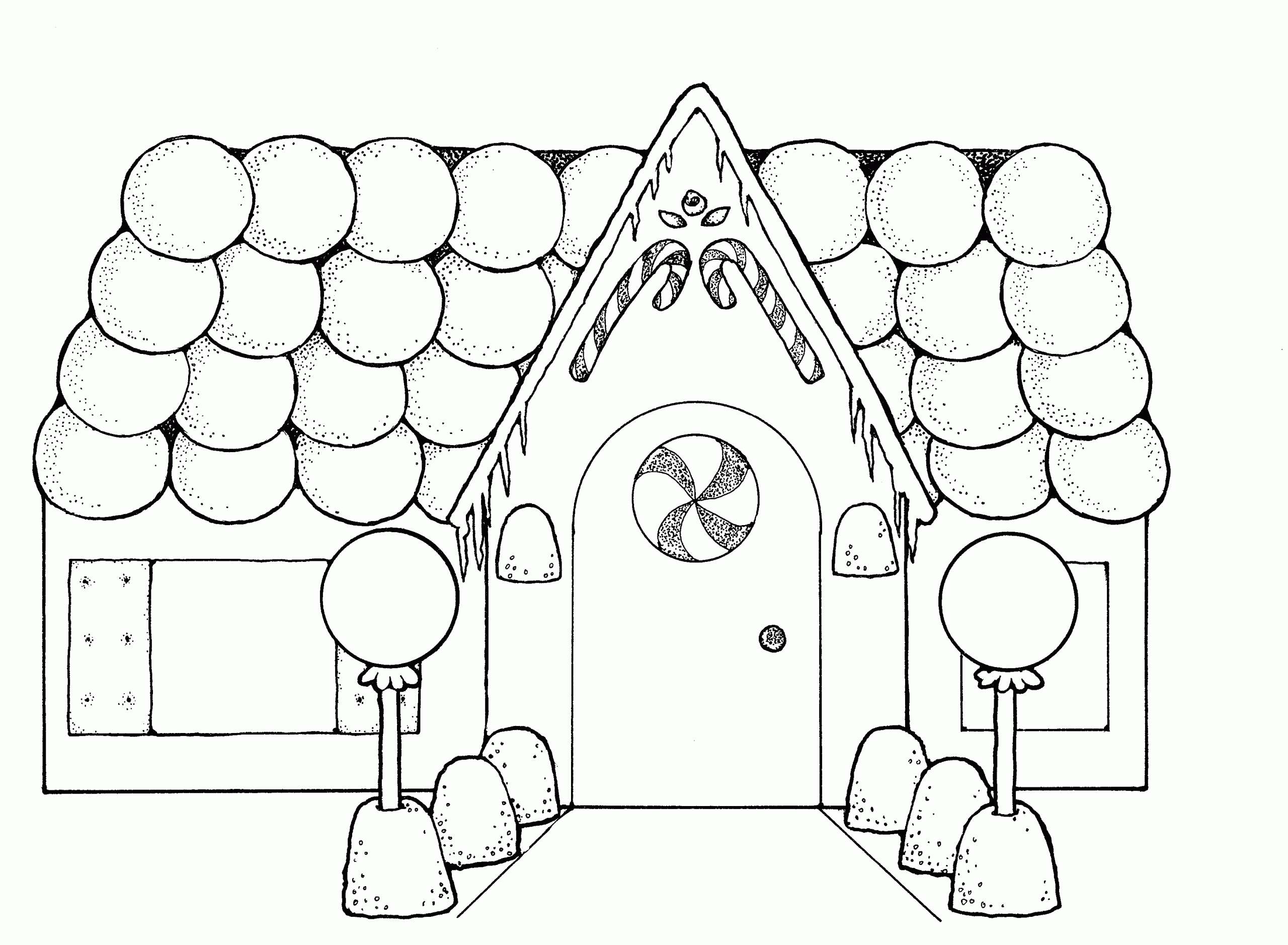 Free Printable Gingerbread House Coloring Pages Printable Templates