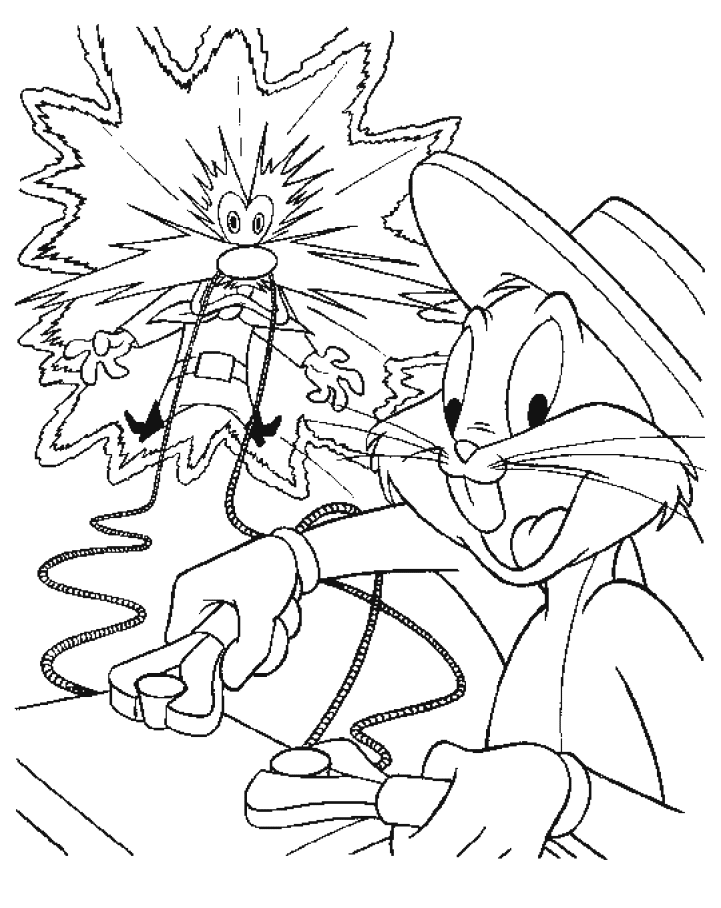 Funny Bugs Bunny Coloring Page