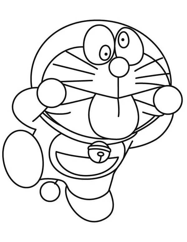 Funny Cat Face Coloring Page