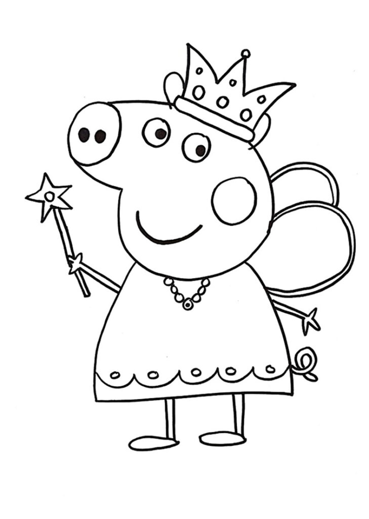 Peppa Princess Coloring Page