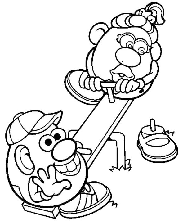 Potato Heads Coloring Page