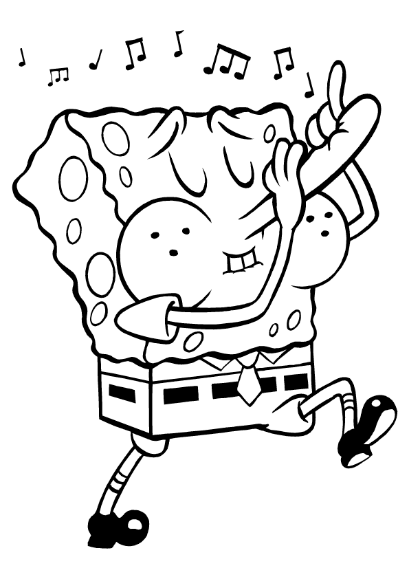 Spongebob Nose Music Coloring Page