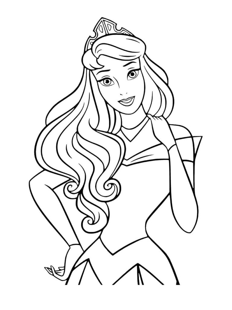 Pretty Sleeping Beauty Coloring Pages