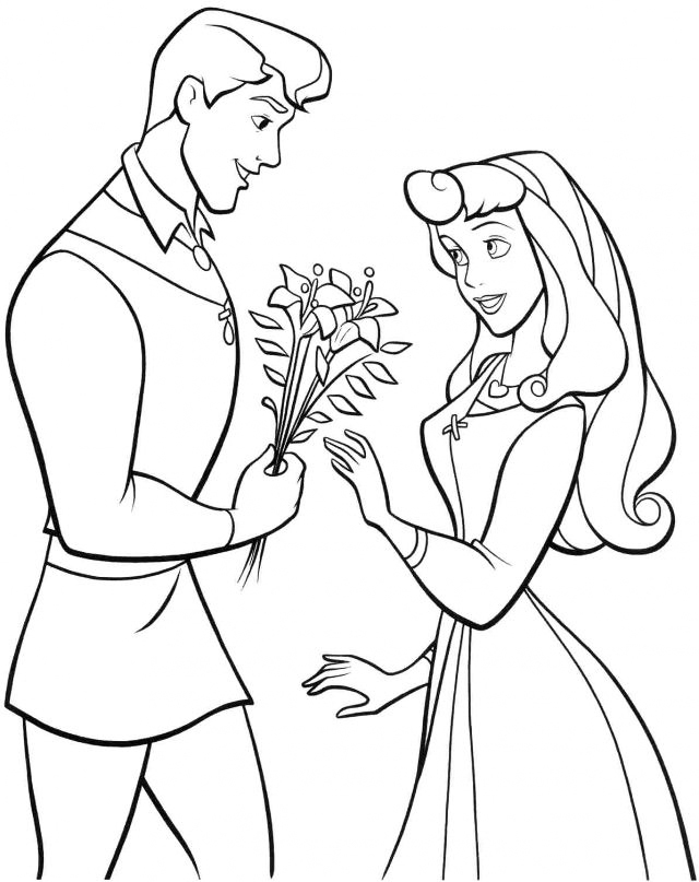 Prince Sleeping Beauty Coloring Page