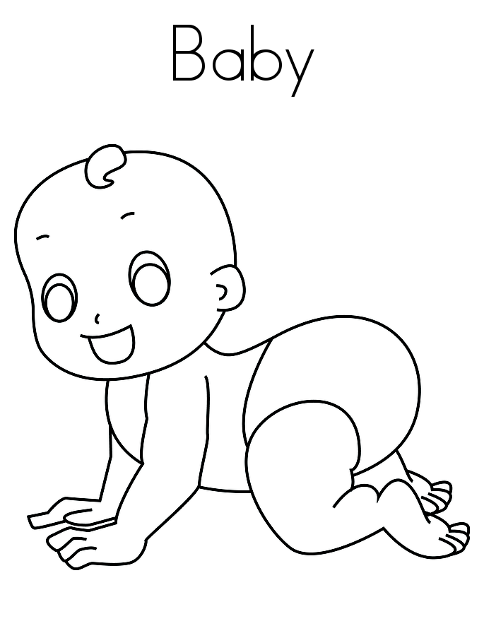 free printable baby coloring pages for kids - free printable baby ...