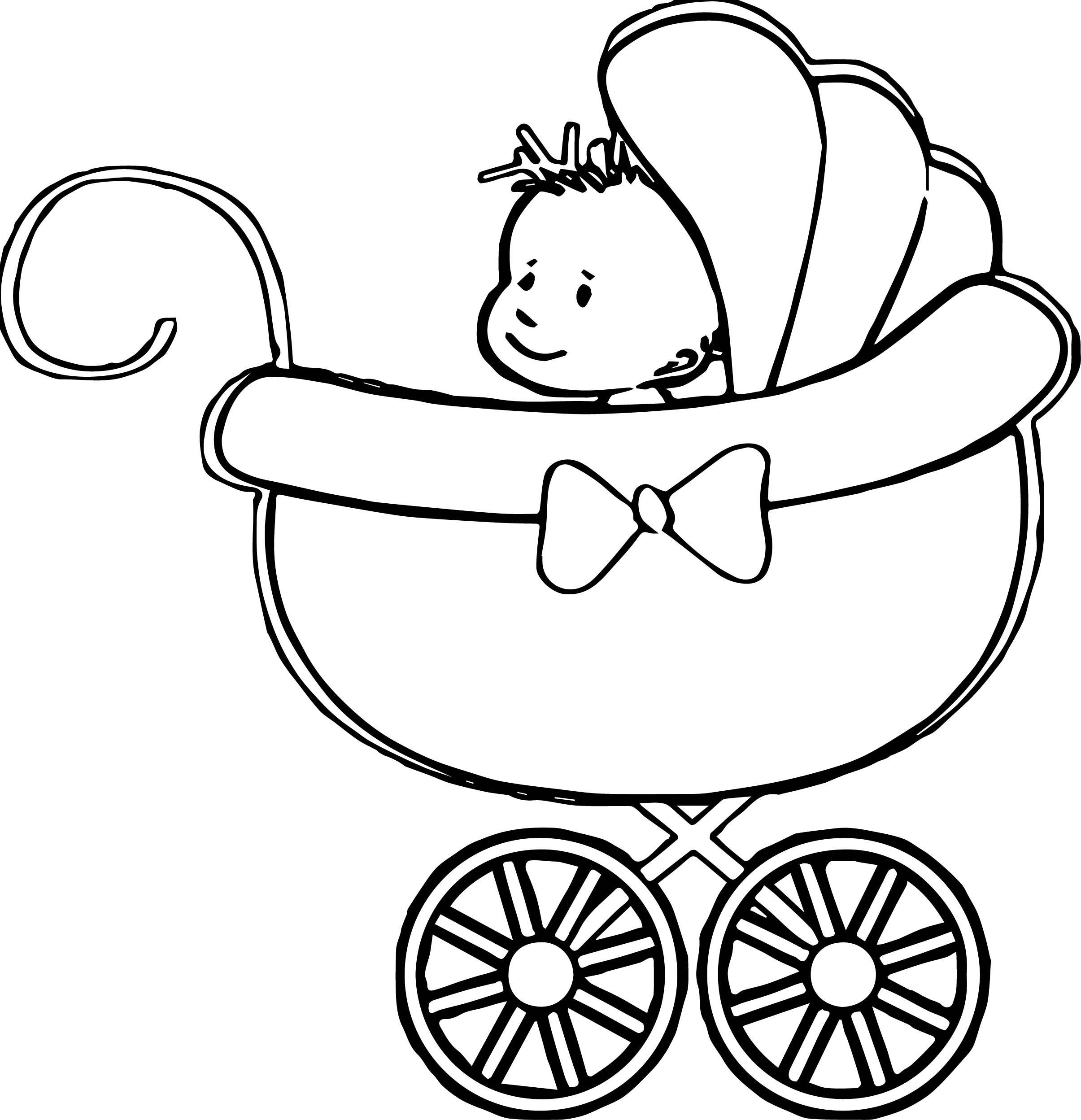 Free Printable Baby Carriage Template