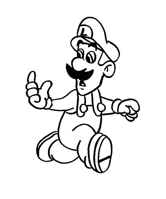 Luigi Coloring Sheet