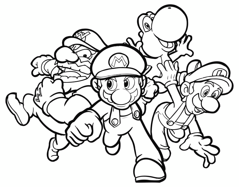 Mario Brothers Coloring Page